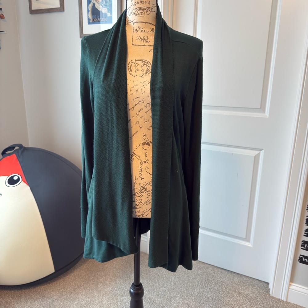 Athleta Green Duster Cardigan